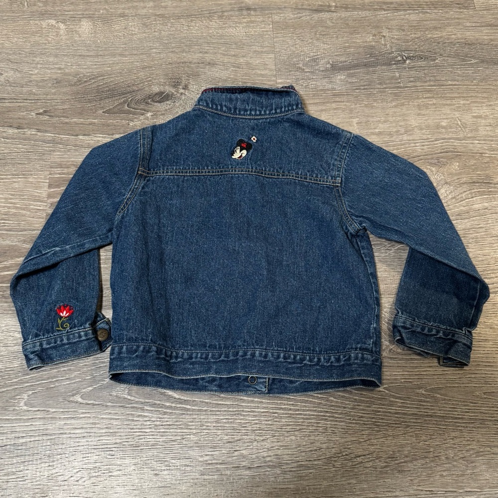 Vintage Minnie Mouse Denim Jacket embroidered – 90s Disney Jean Jacket 4T - Picture 3 of 7